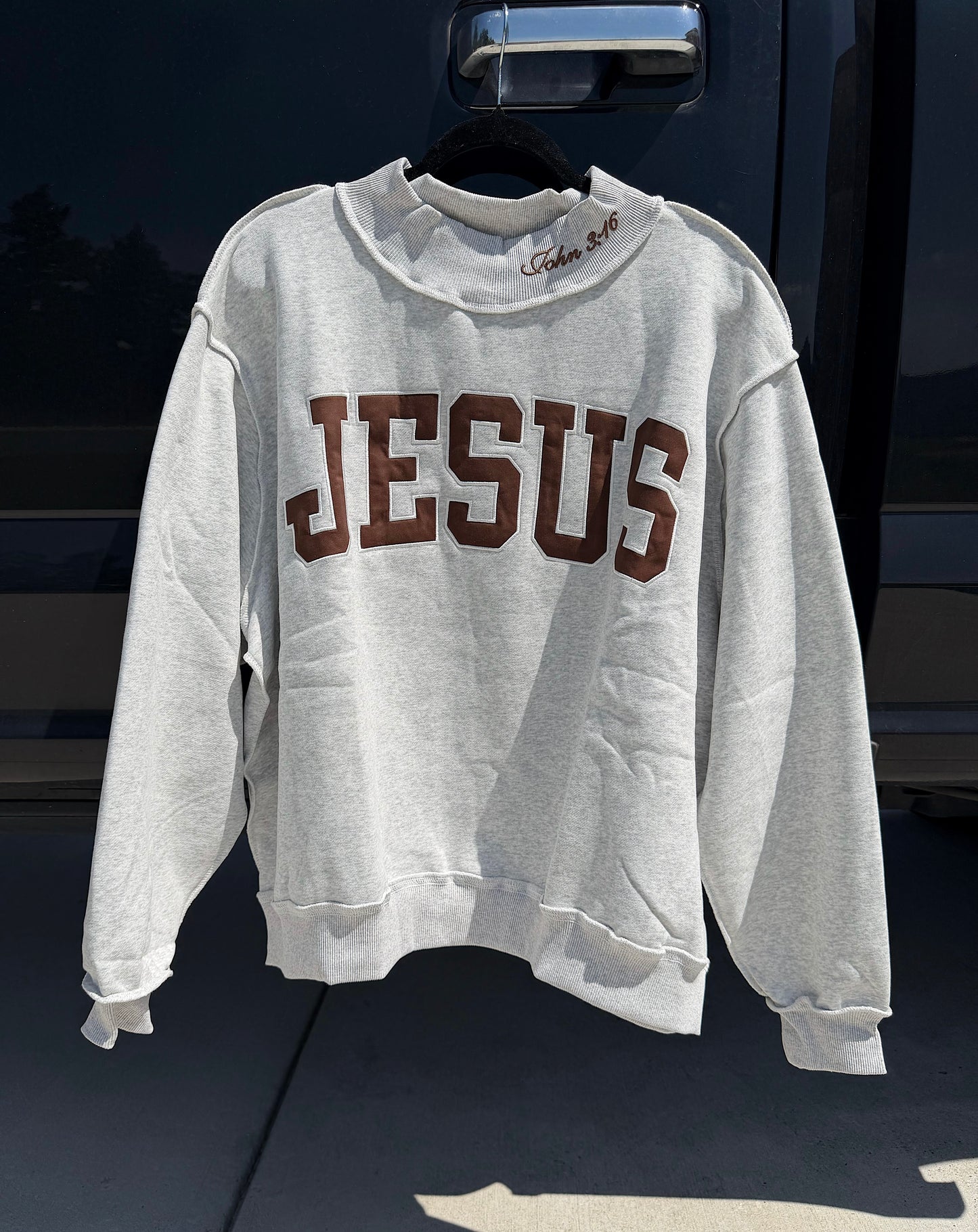 JESUS Mock Neck Sweatshirt