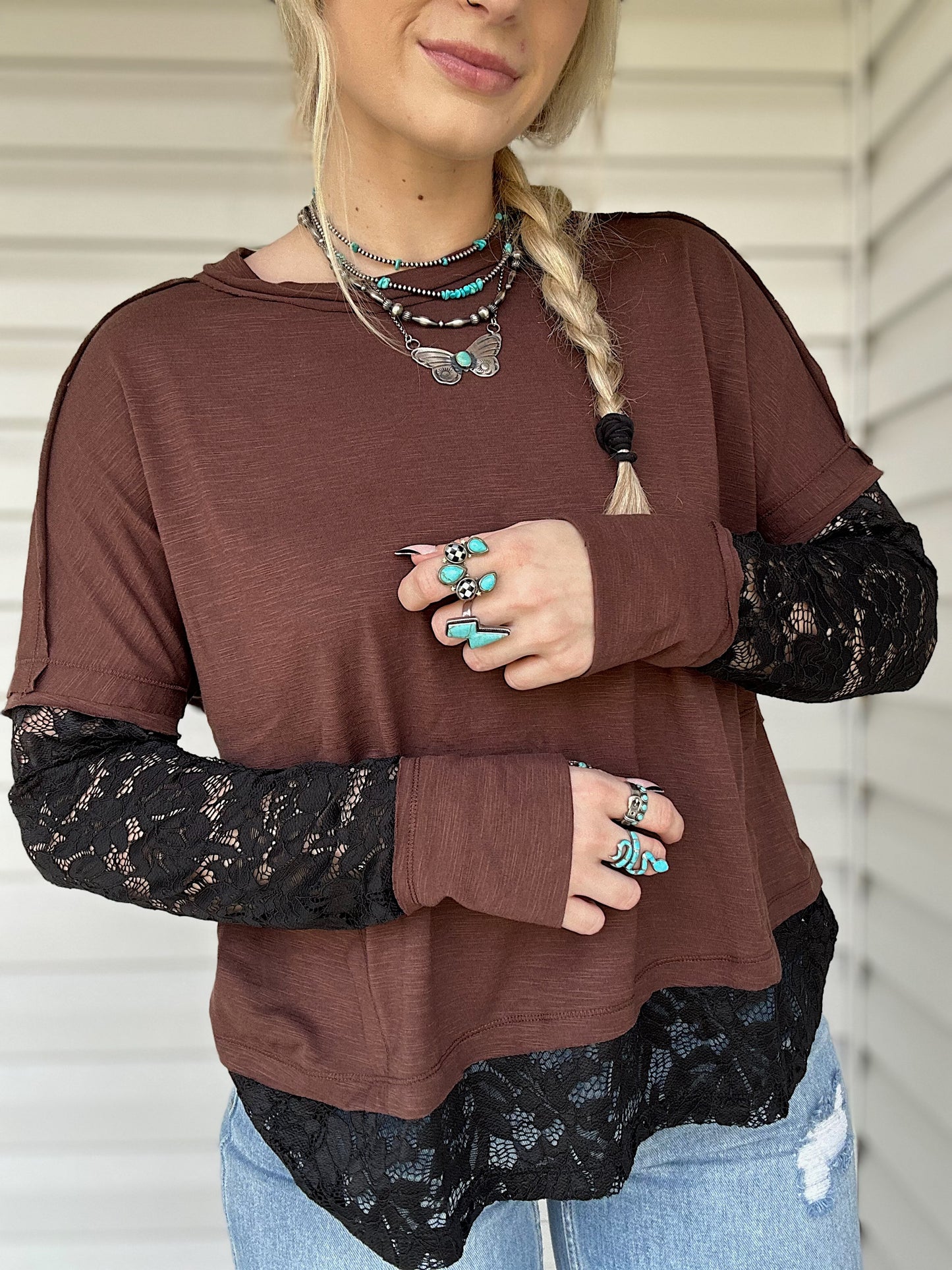 Lace Layered Long Sleeve