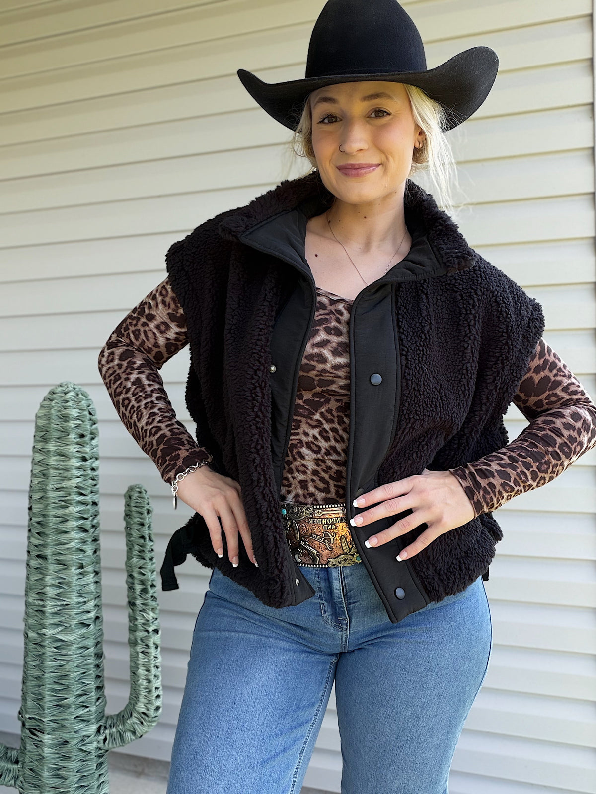 Long Sleeve Leopard Top