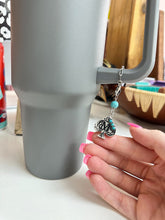 Load image into Gallery viewer, Turquoise Spade Initial Tumbler Charm
