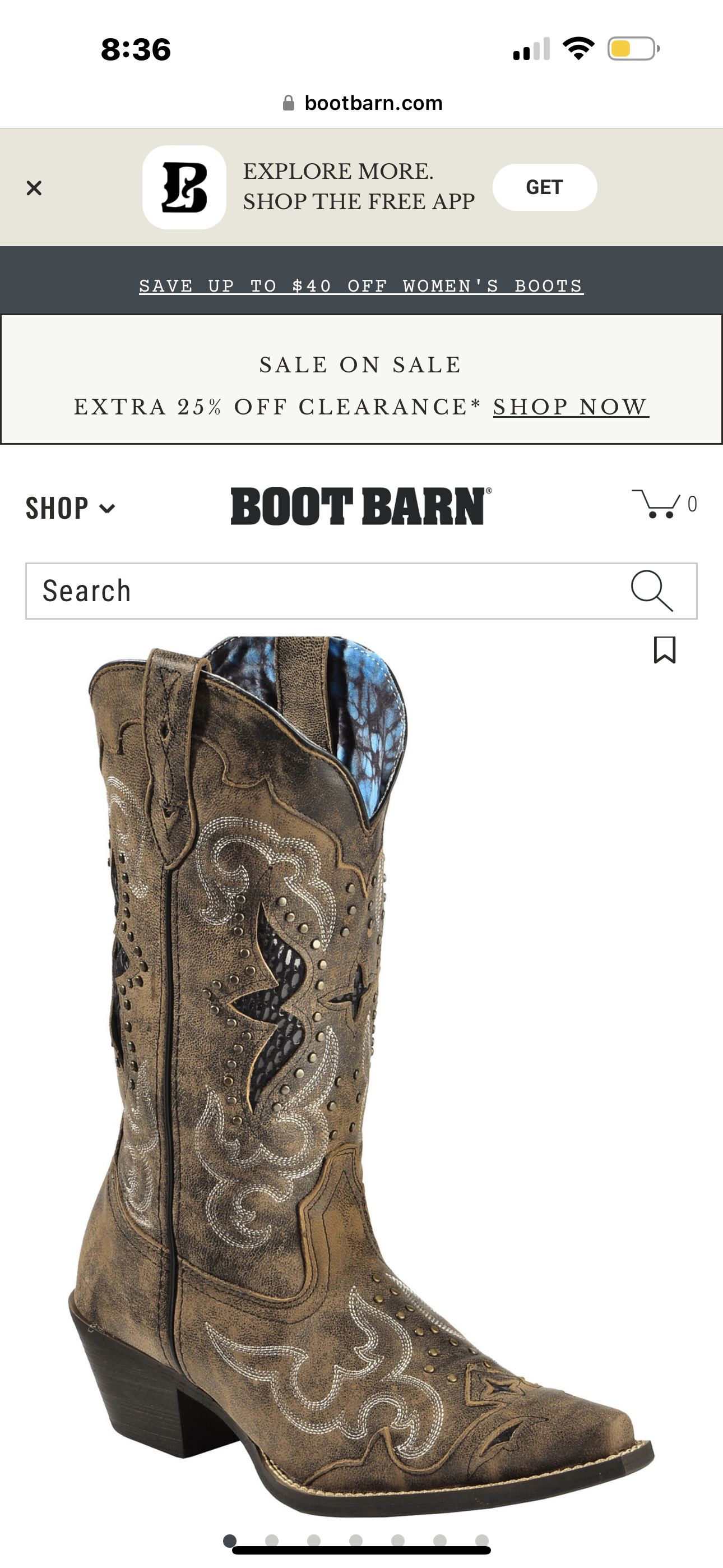 Laredo Lucretia Inlay Boots Size 9
