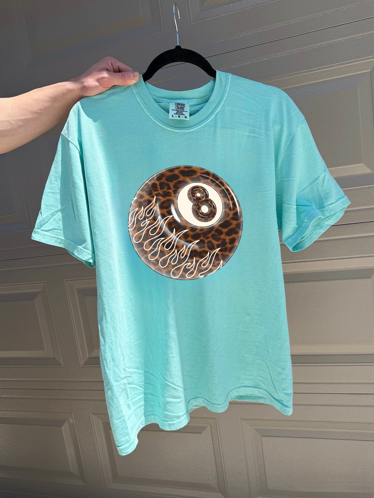 Leopard 8 Ball COMFORT COLORS TEE