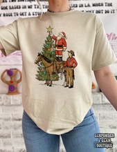 Load image into Gallery viewer, Vintage Christmas Cowboy Tee or Crewneck
