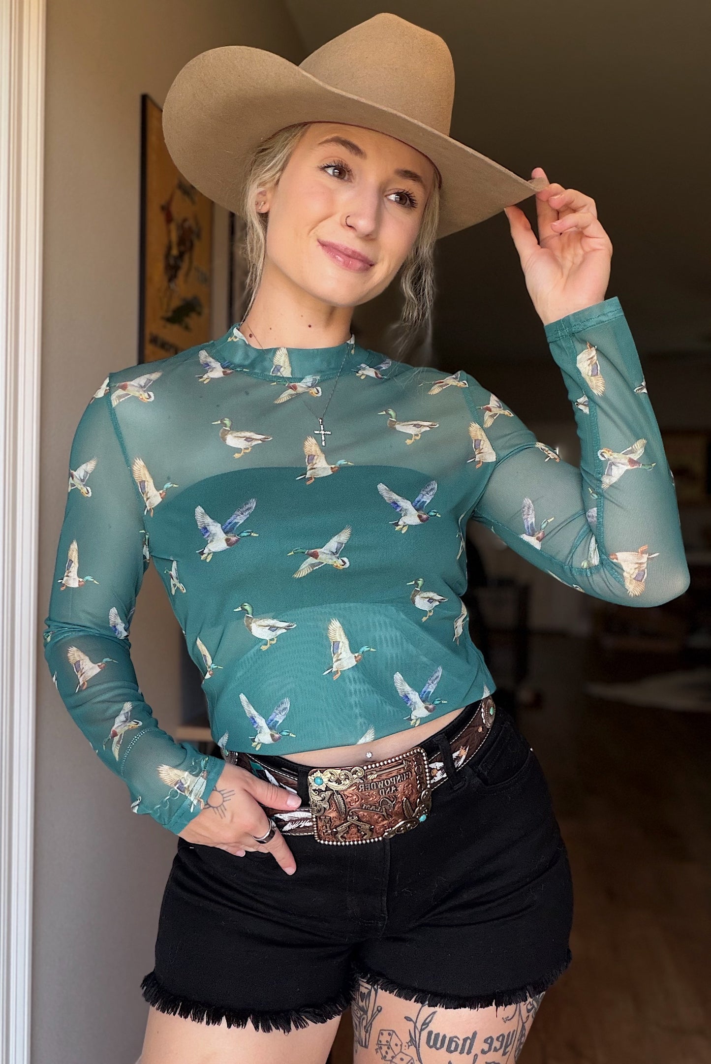 The Mallard Mesh Top