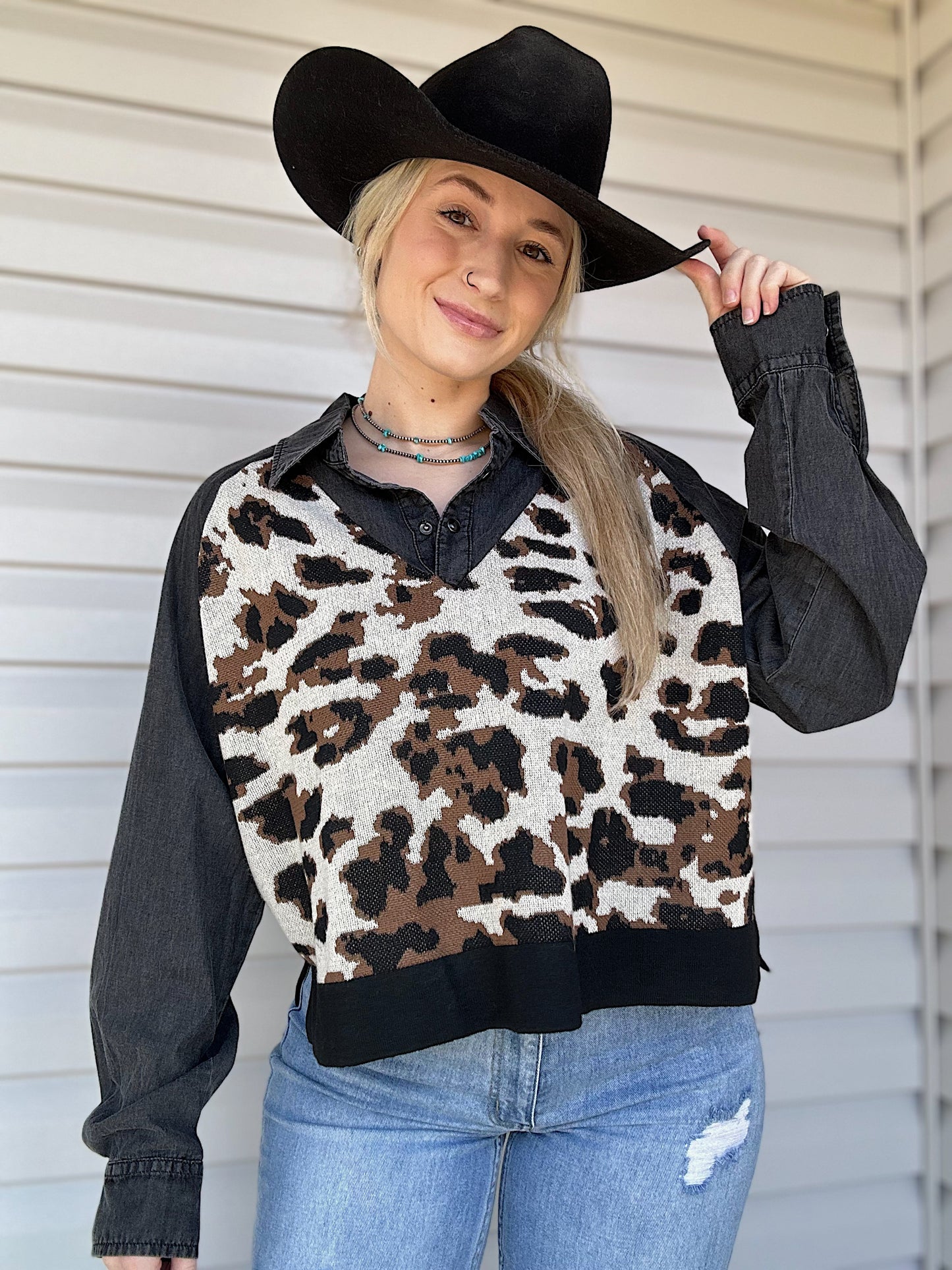 The Doubleshift Top (Leopard)
