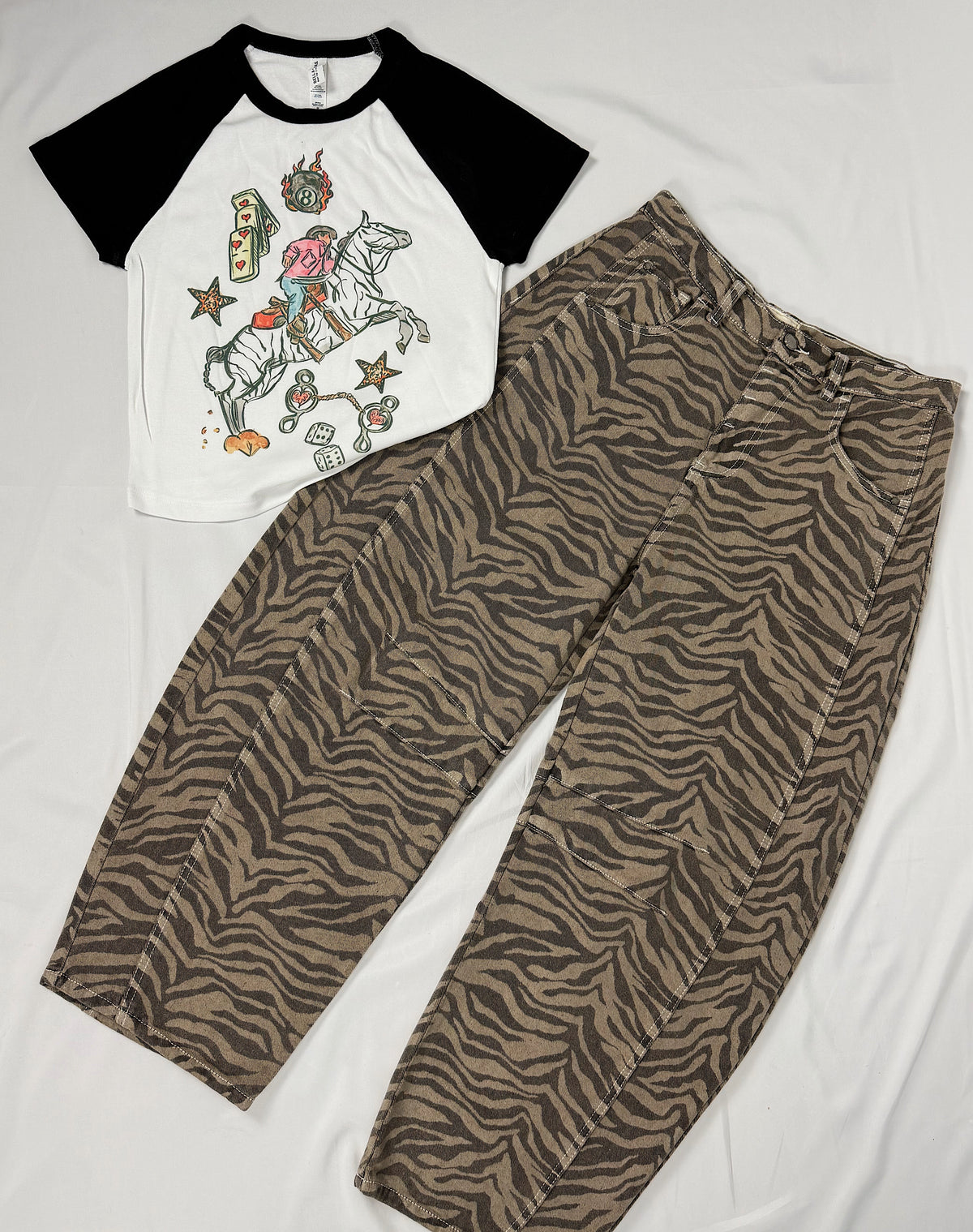 The Zebra Barrel Jeans
