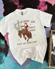 Load image into Gallery viewer, Giddy Up Jingle Horse Tee or Crewneck
