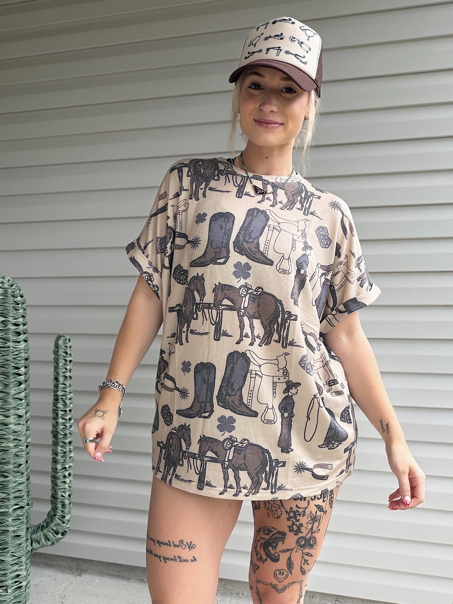Cowboy Buds Oversized Tee