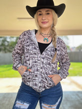 Load image into Gallery viewer, Rodeo Time Zip Up Hoodie

