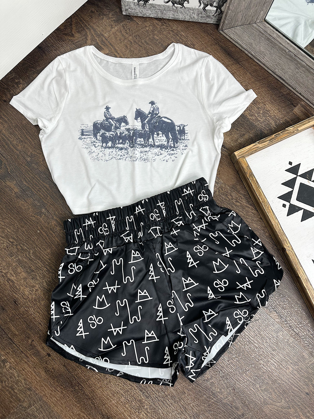 Cattle Brand Shorts
