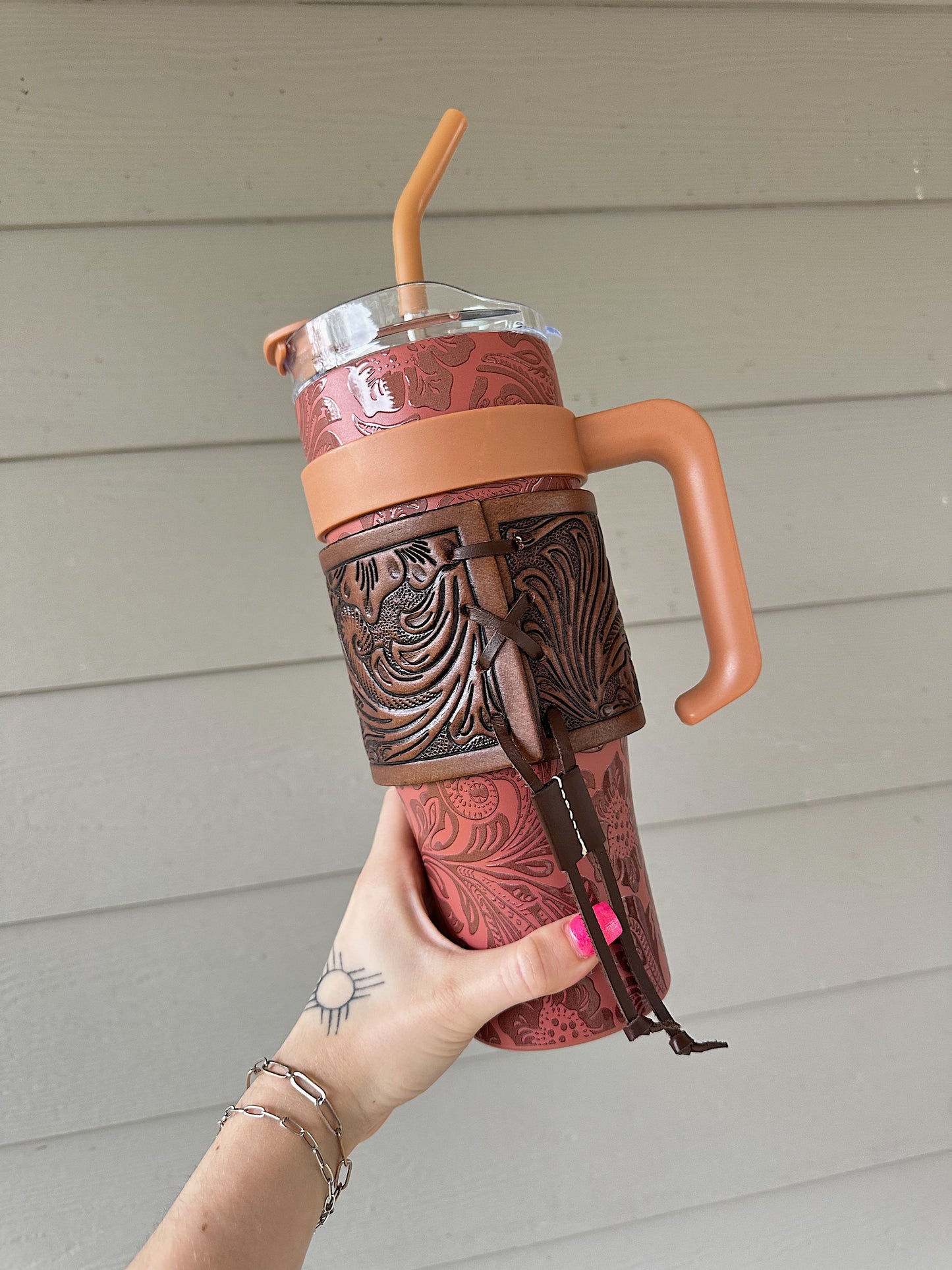 The Tooled Leather Tumbler
