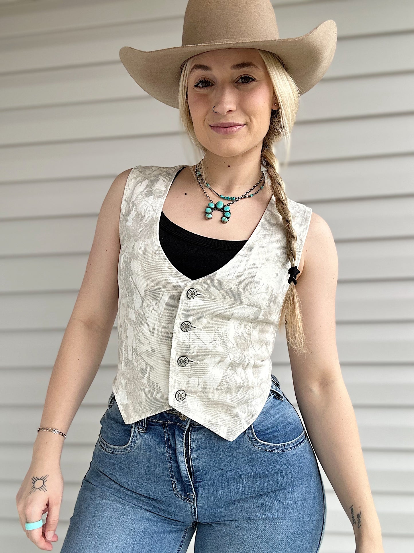 Camo Denim Vest