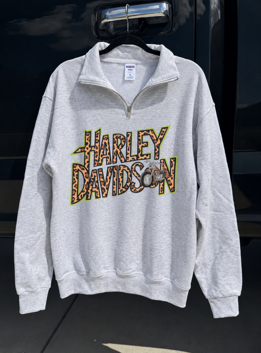 Leopard Harley Quarter Zip