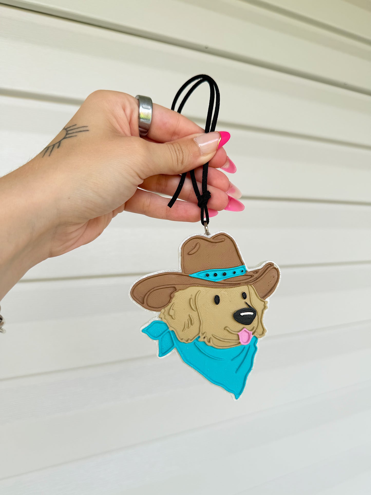 CowDog Car Freshie (Turquoise)