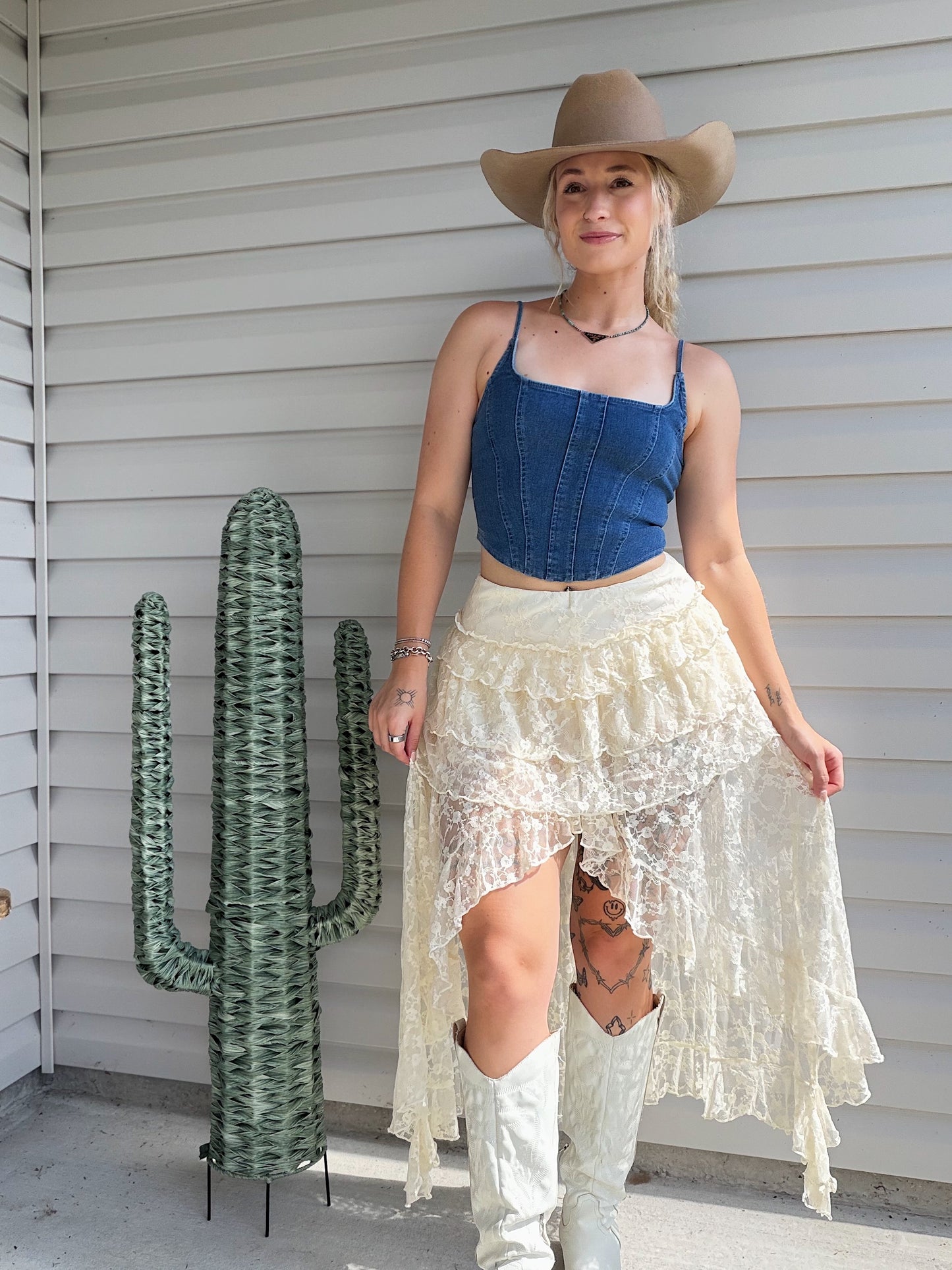 Dust & Lace High-Low Skirt