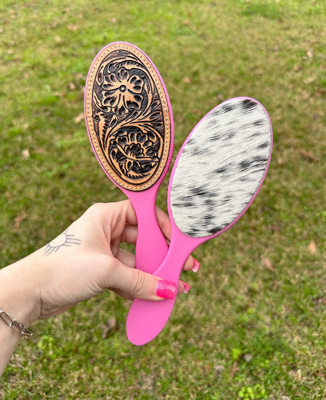 Pink Western Hair Brush (2 options)