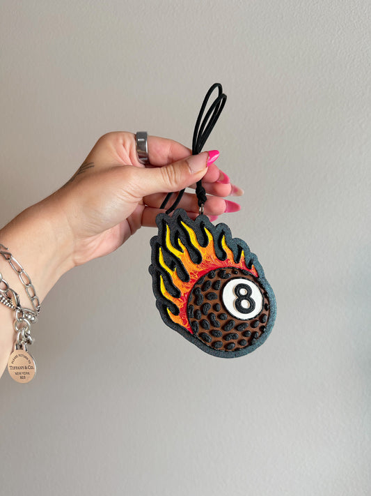 8 Ball Flame Car Freshie