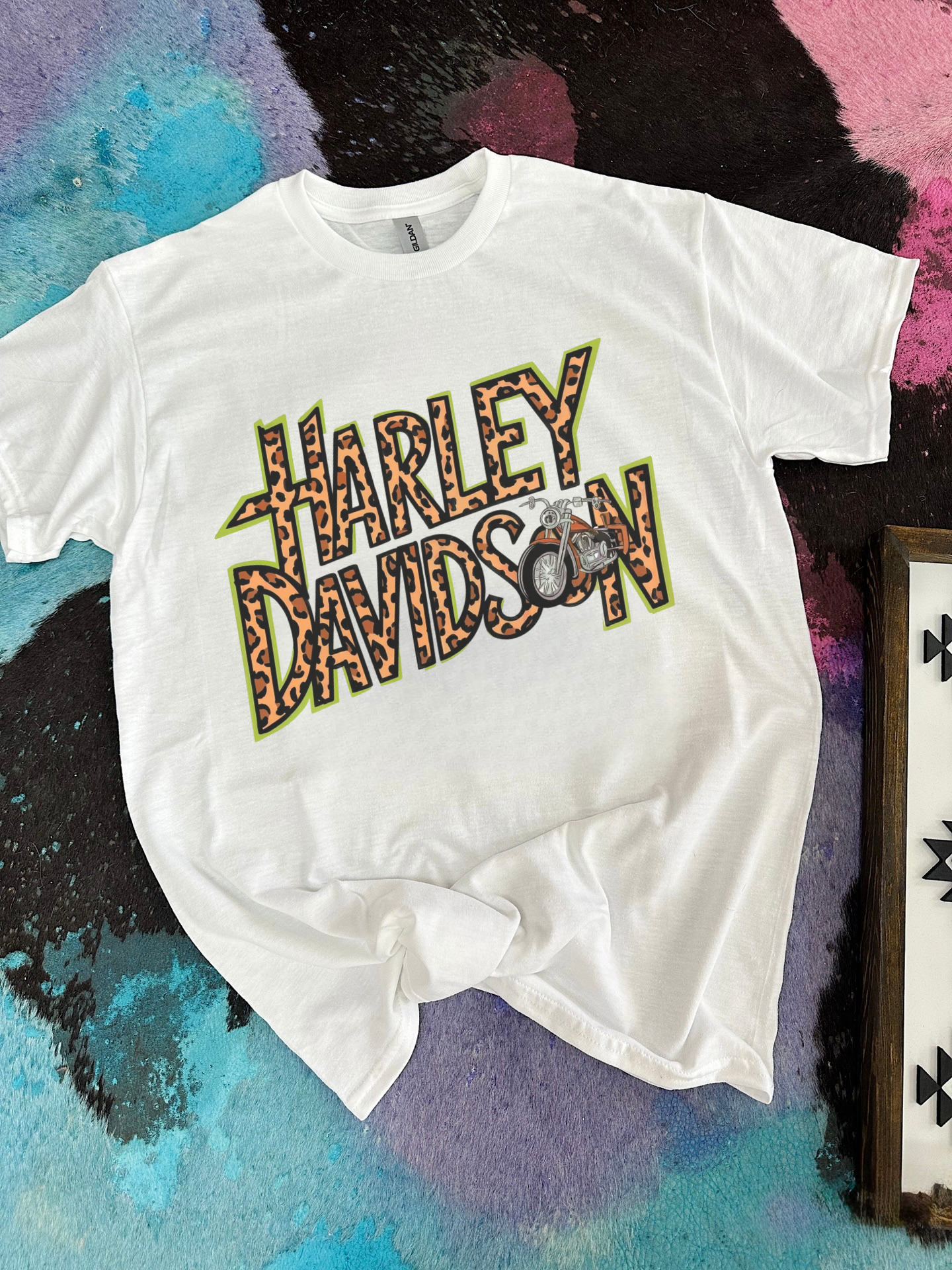 Leopard Harley TEE or CREWNECK