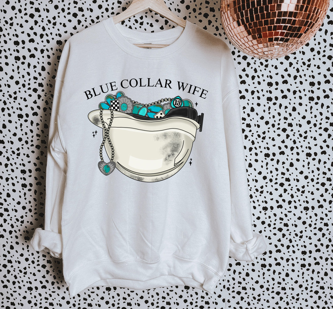 Blue Collar Wife (Hard Hat) TEE or CREWNECK