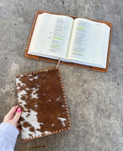 Load image into Gallery viewer, Cowhide Bible / Book Cover
