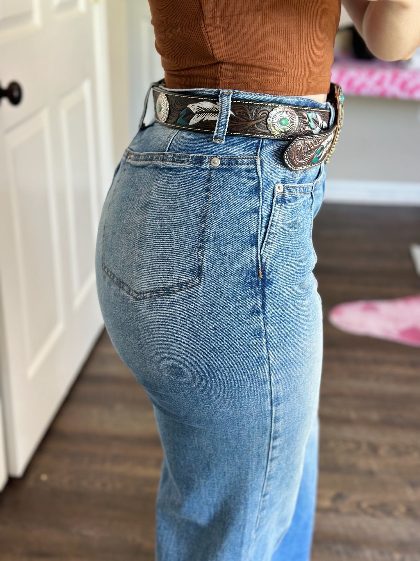 The Pin Stripe Cuff Jeans