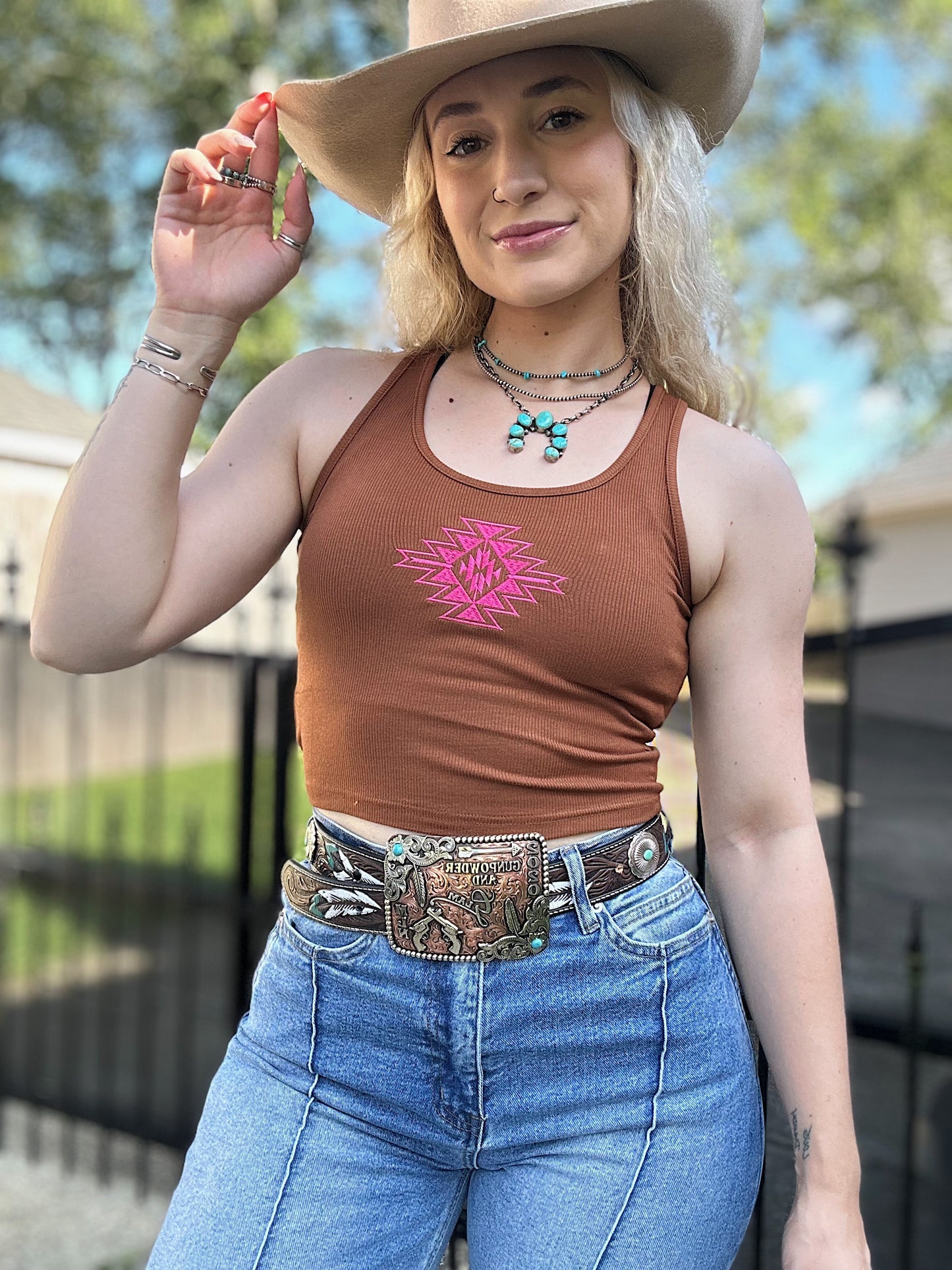 Aztec Ribbed Tank