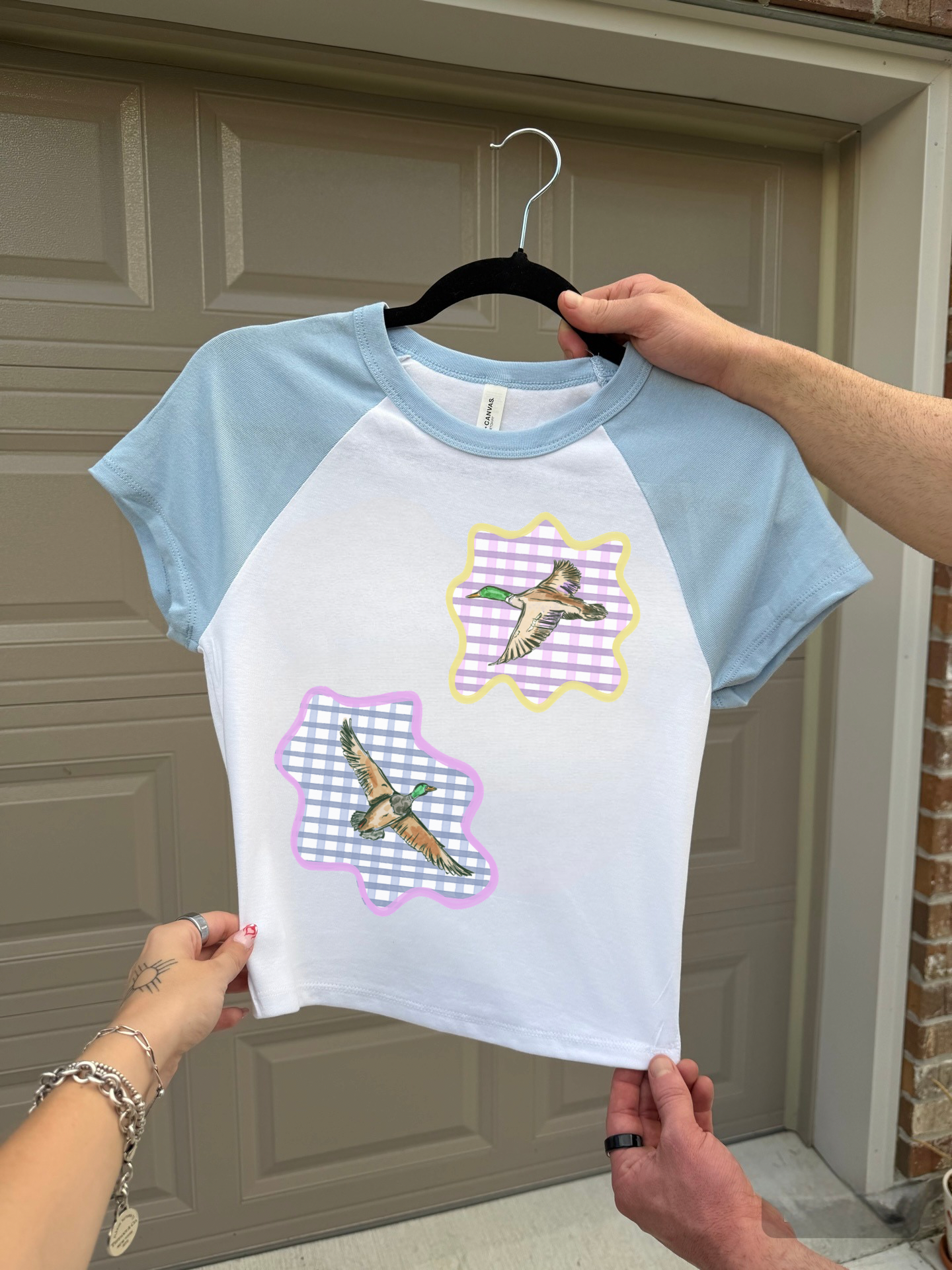 Gingham Mallards Baby Tee