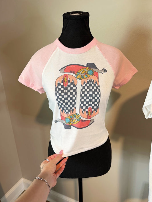 Retro Boots Baby Tee