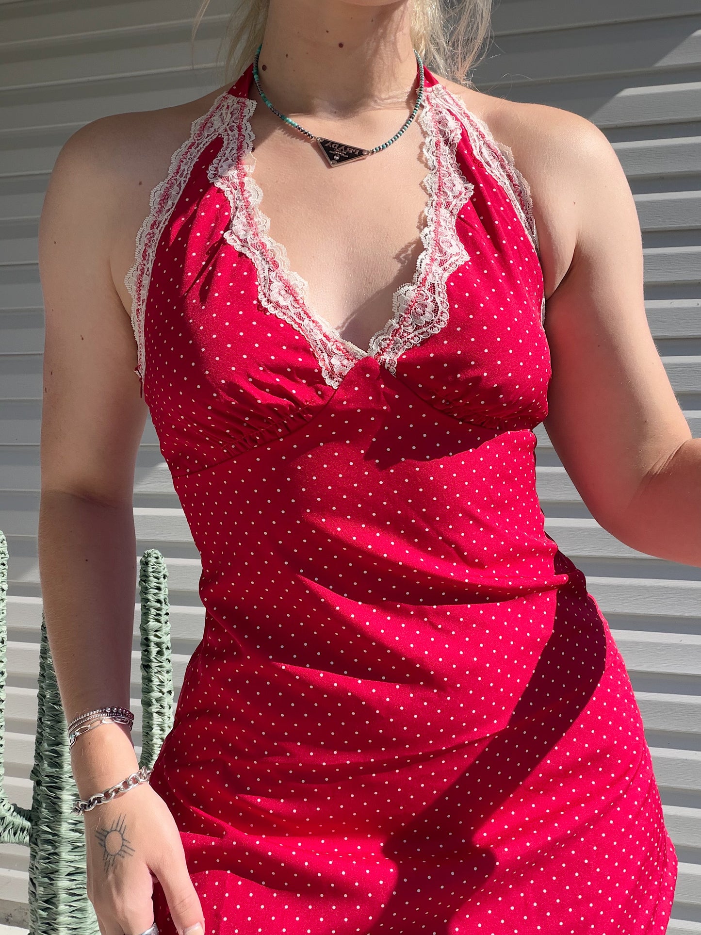 Red Polka Dot Mini Dress