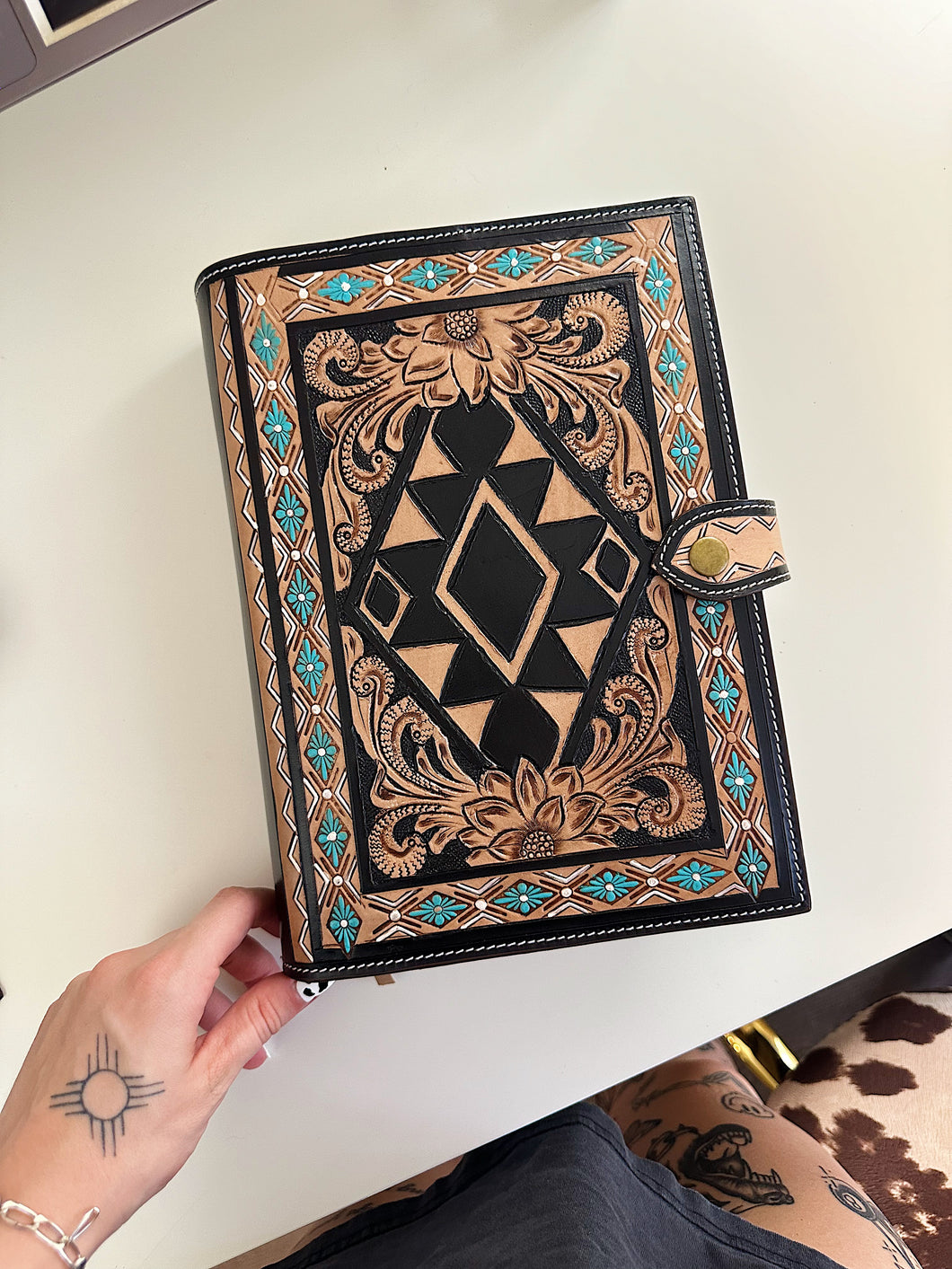Tooled Leather Bible Cover (Style 2)