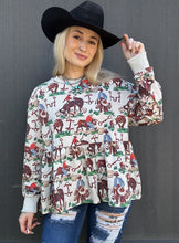 Load image into Gallery viewer, Cowboy Thingz Baby Doll Sweatshirt
