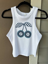 Load image into Gallery viewer, 8 Ball Cherries Cropped Tank
