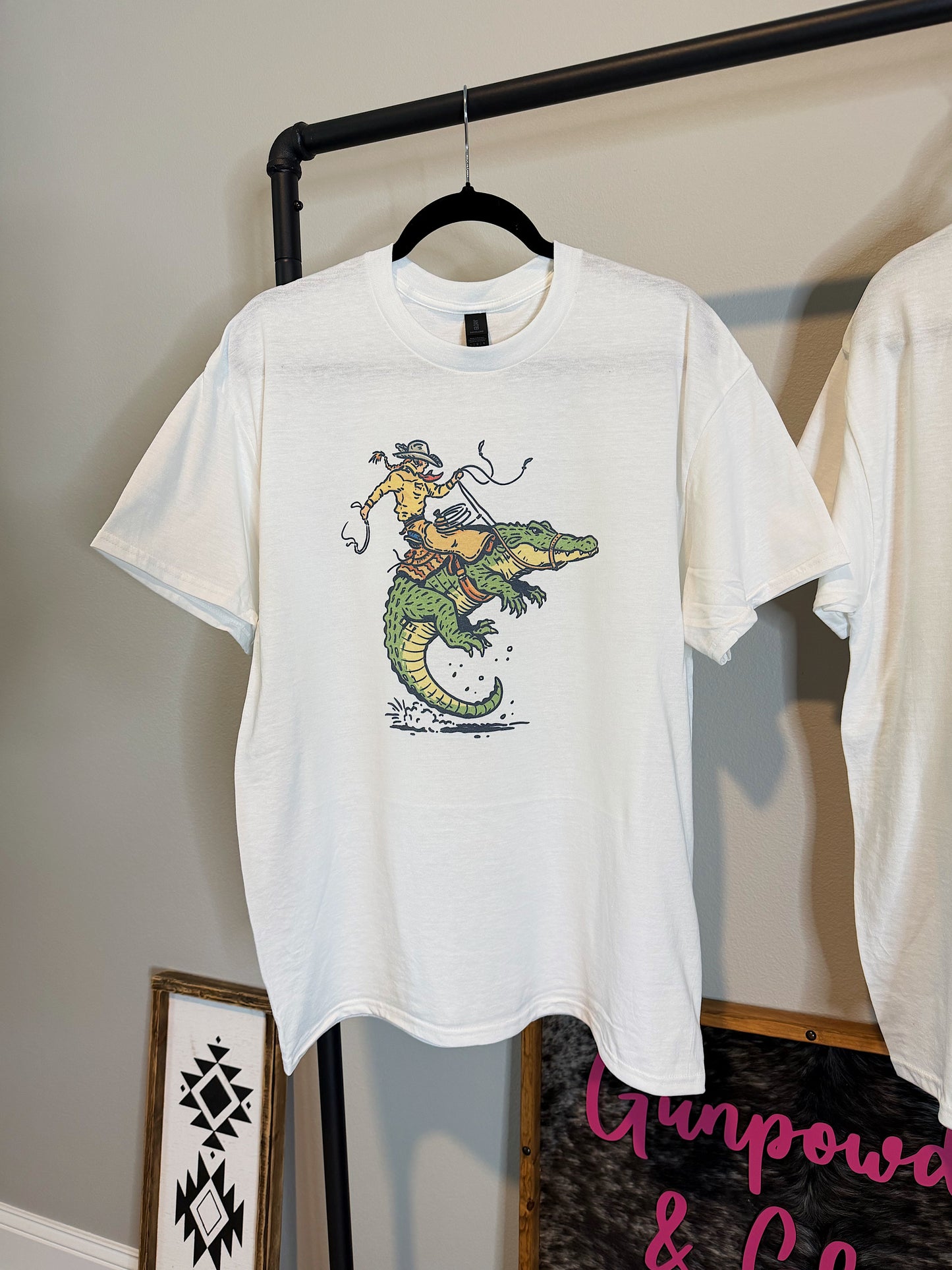 Alligator Cowboy Tee or Crewneck