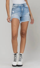 Load image into Gallery viewer, Uneven Hem Denim Shorts
