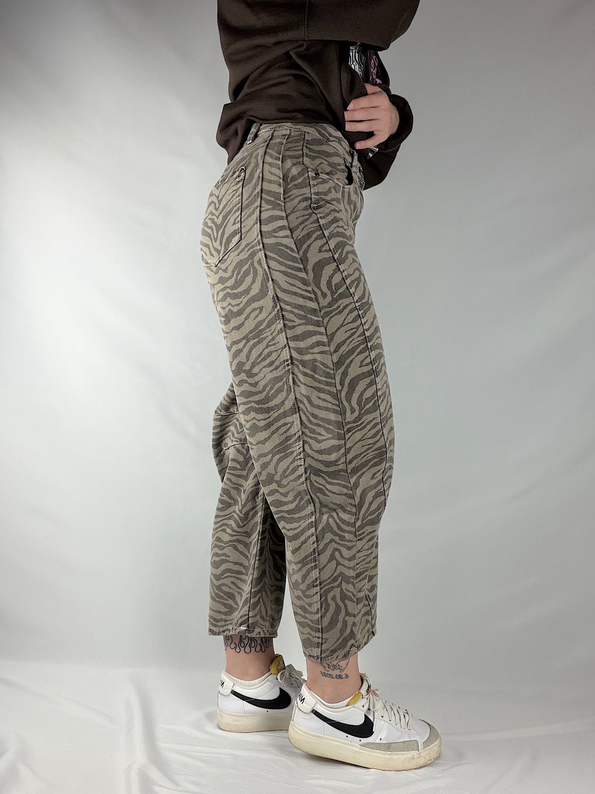 The Zebra Barrel Jeans