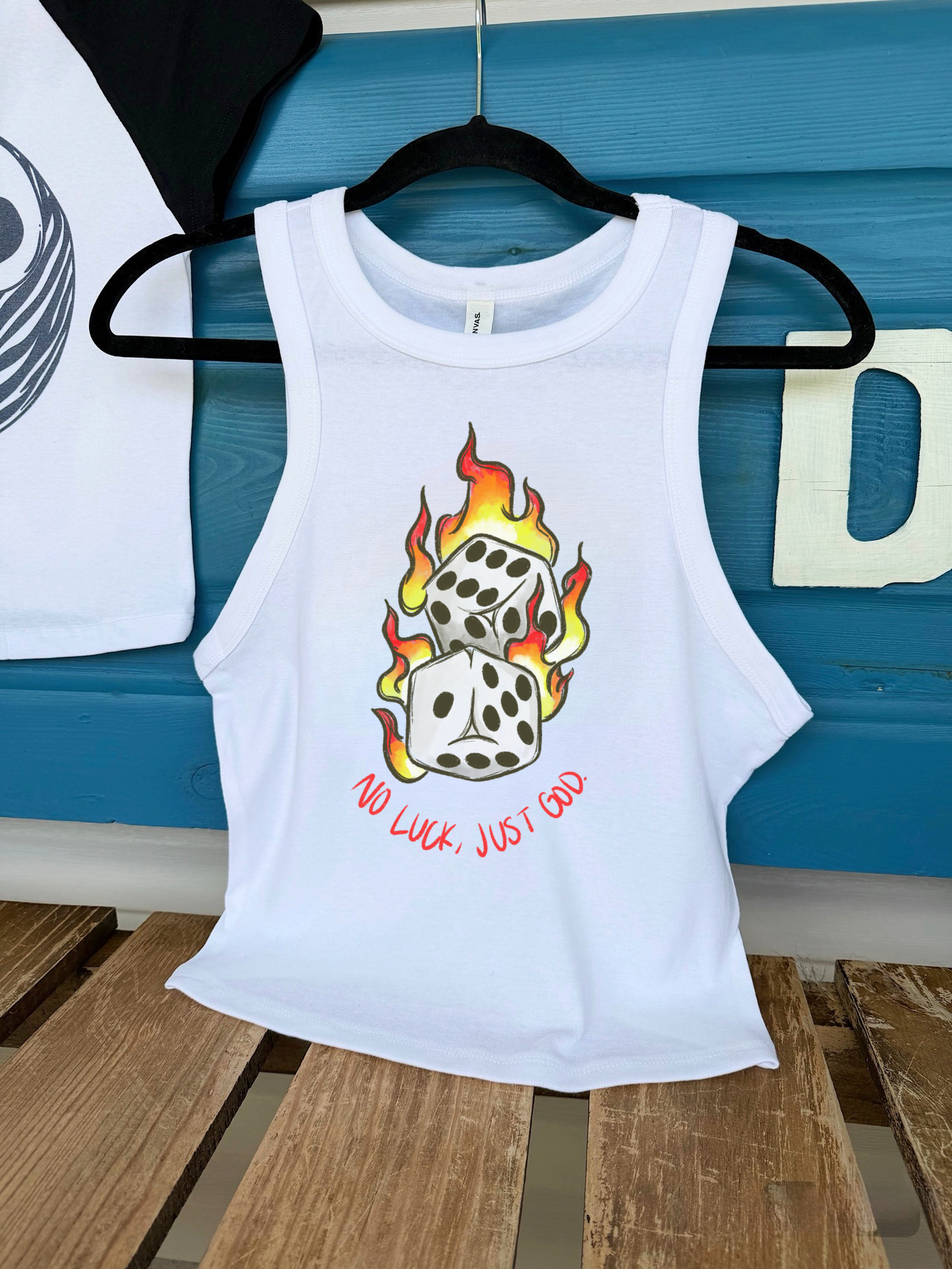 No Luck, Just God Cropped Tank