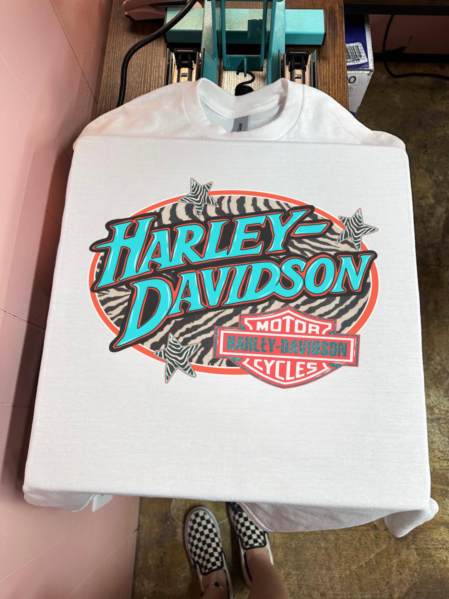 Zebra Harley TEE or CREWNECK