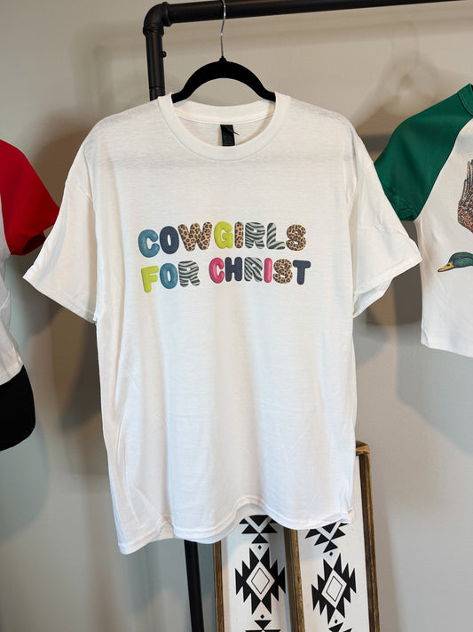 Cowgirls For Christ Tee or Crewneck