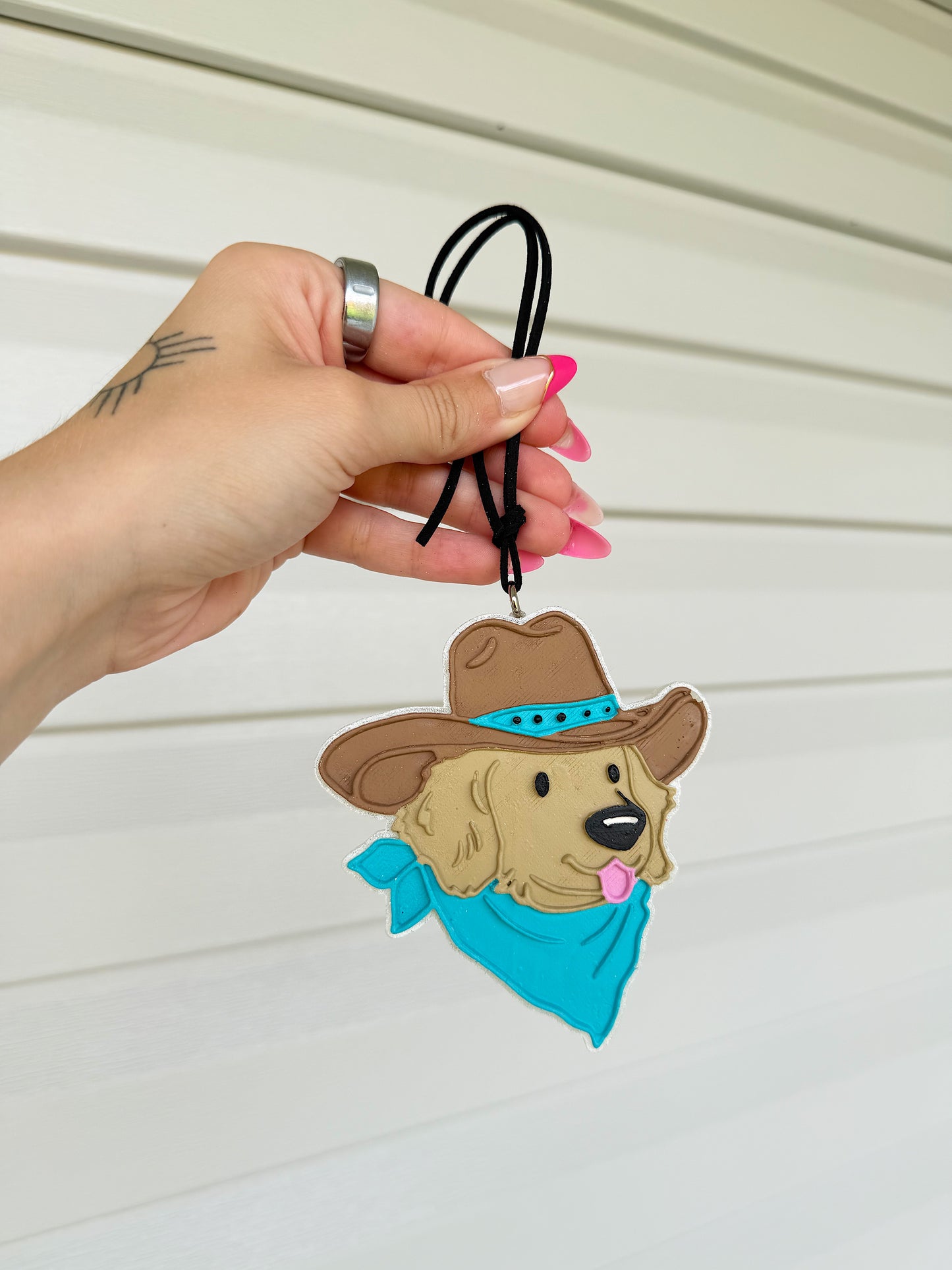 CowDog Car Freshie (Turquoise)