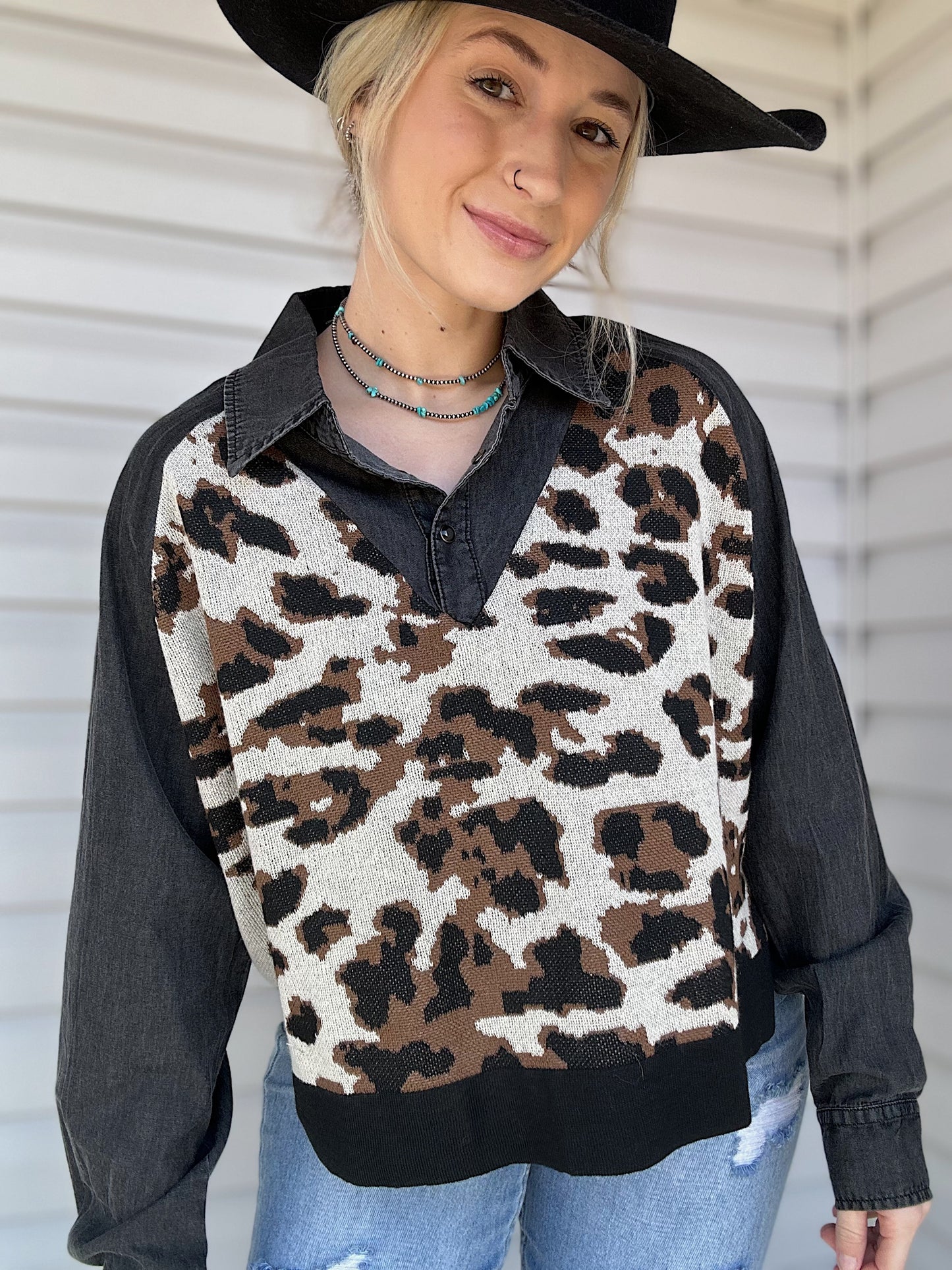 The Doubleshift Top (Leopard)