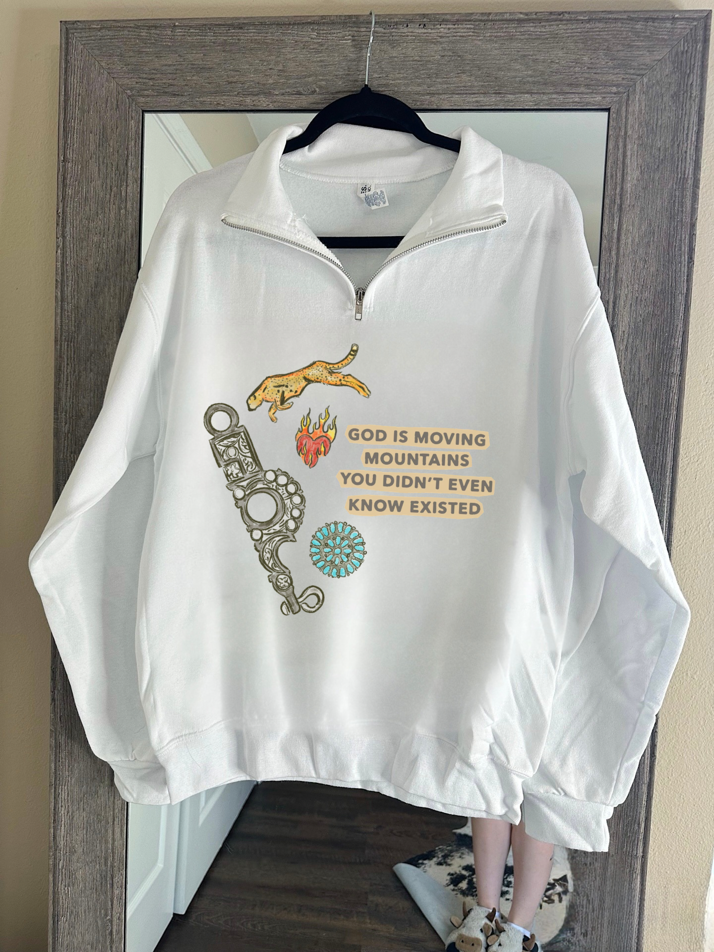 God Is Moving Mountains Quarter Zip