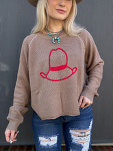 Load image into Gallery viewer, The Stitched Cowboy Hat Sweater
