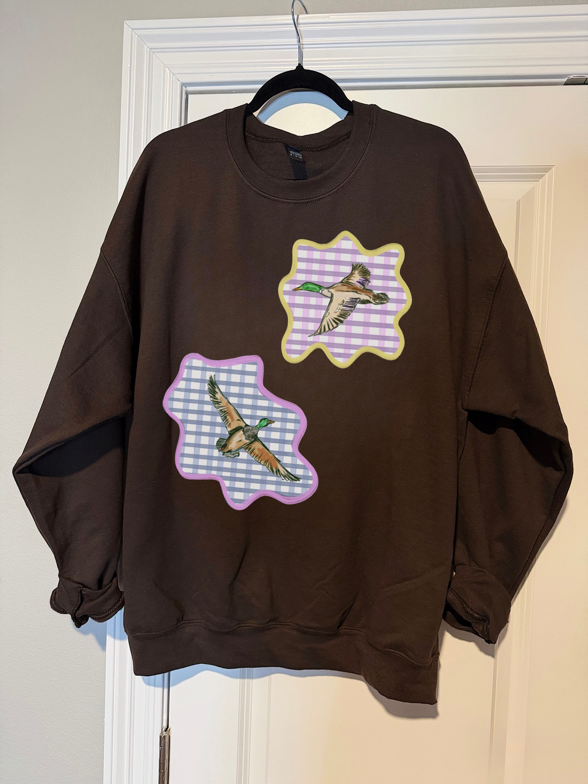 Gingham Mallards Crewneck
