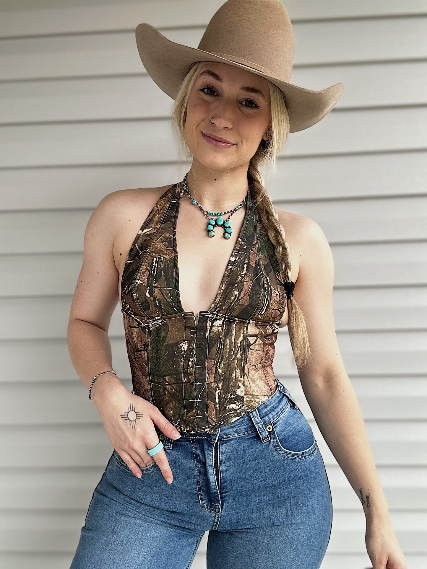 Camo Halter Top