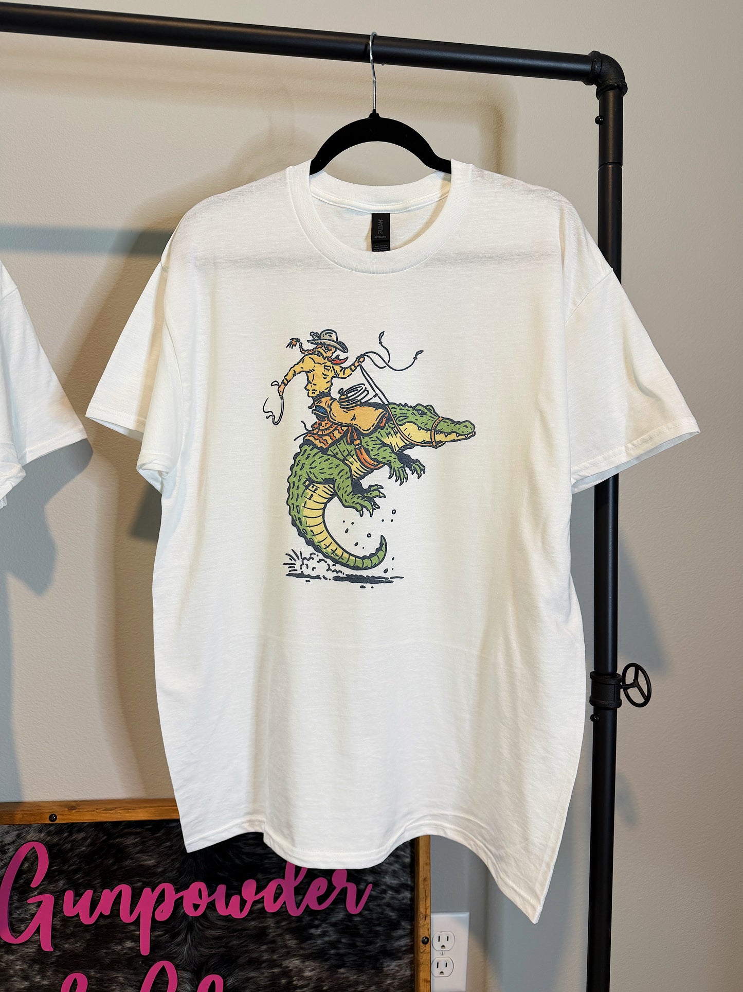 Alligator Cowboy Tee or Crewneck
