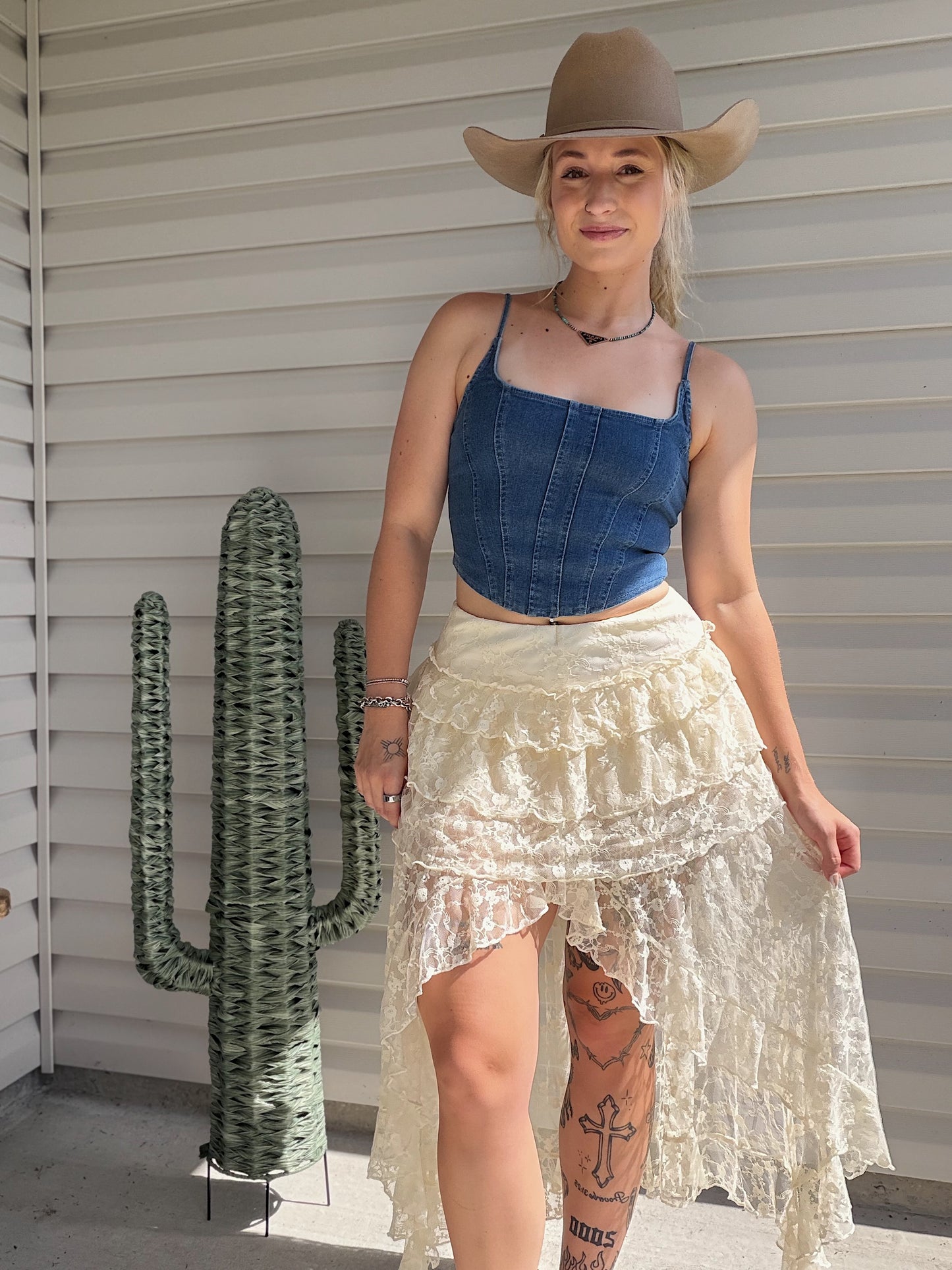 Dust & Lace High-Low Skirt