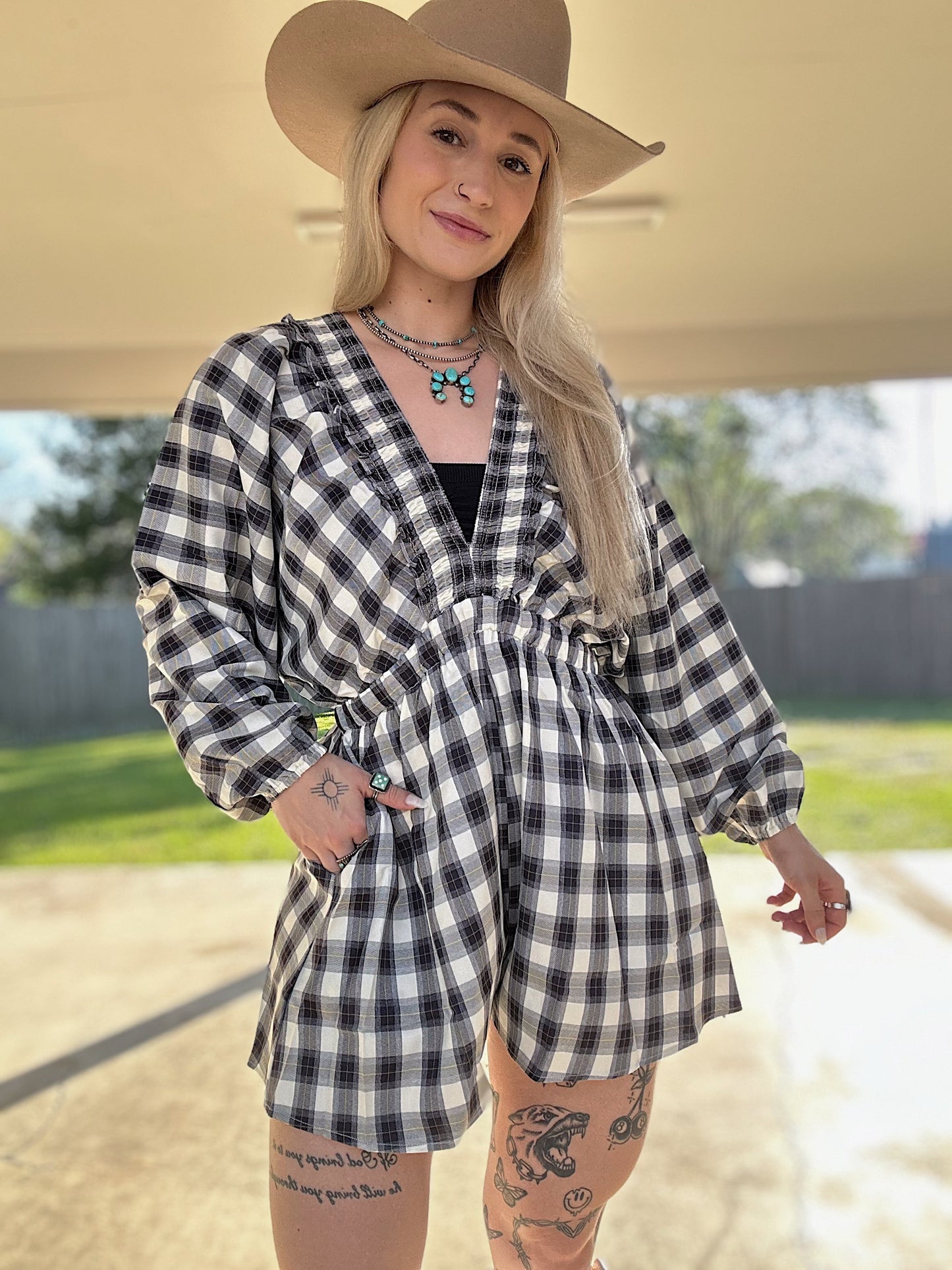 The Plaid Romper