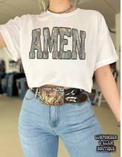Load image into Gallery viewer, Camo Amen Tee or Crewneck
