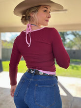 Load image into Gallery viewer, Two Tone Halter Long Sleeve
