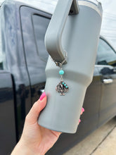 Load image into Gallery viewer, Turquoise Spade Initial Tumbler Charm
